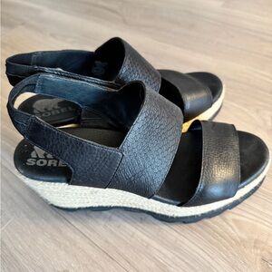 Black Sorel wedges